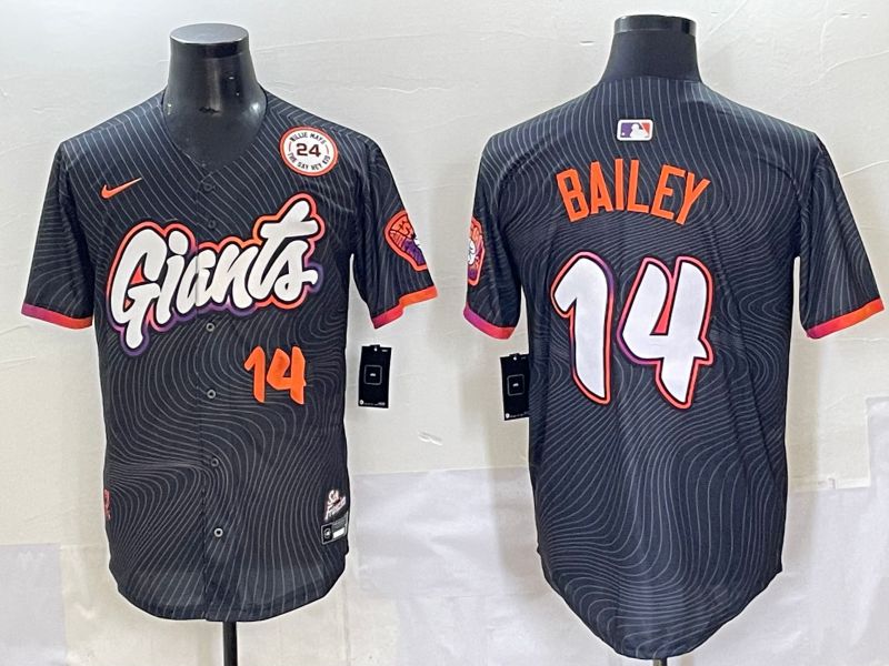 Men 2025 San Francisco Giants #14 Bailey Black Joint Name Nike MLB Jersey style 7